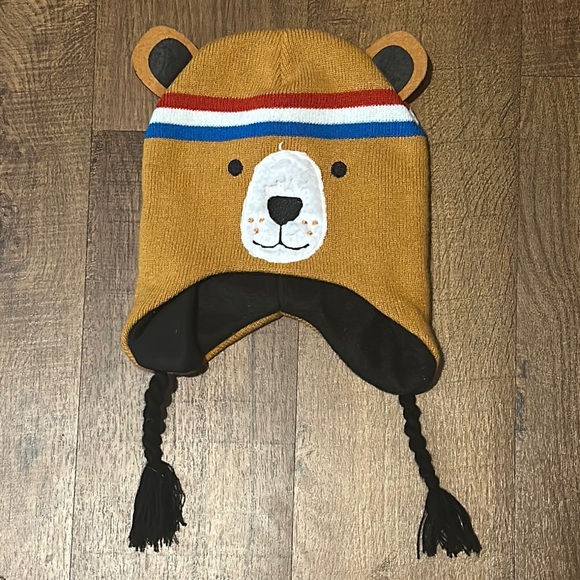 Cute Bear Knit Hat with Ear Flaps - Picture 1 of 1